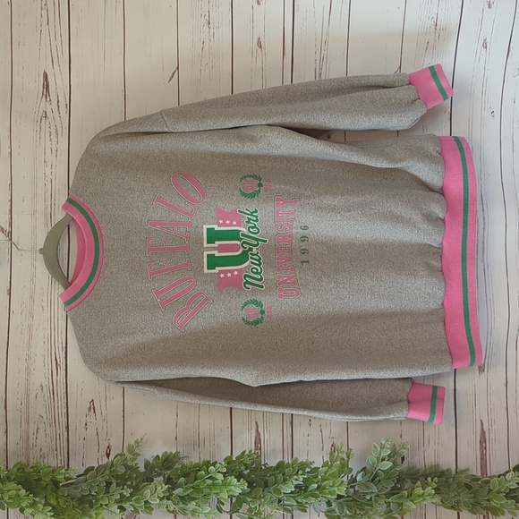 Boohoo Tops - Vintage 90's Buffalo New York‎ University Grey Crew Sweatshirt SUNY Grey Small